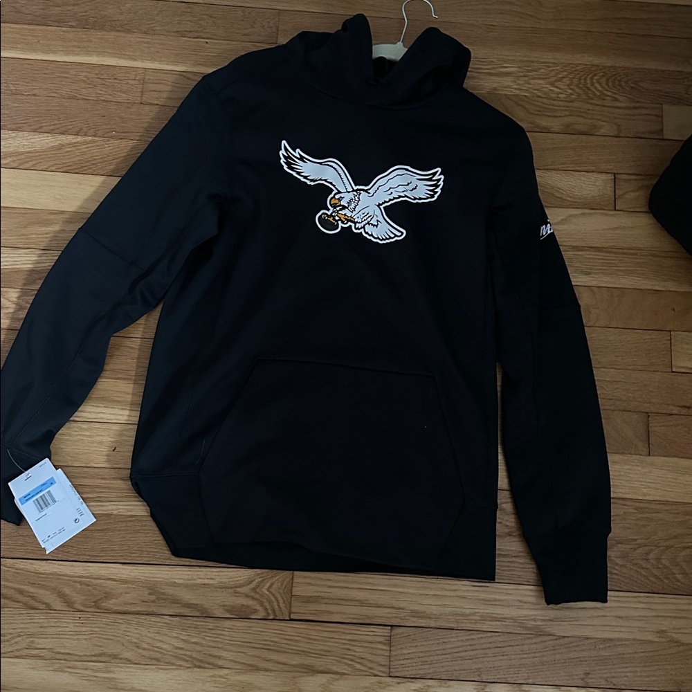 NIKE PHILADELPHIA EAGLES MENS BLACK RETRO LOGO HOOD - Picture 7 of 7